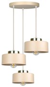 Luster na lanku IGNIA 3xE27/60W/230V béžová/zlatá