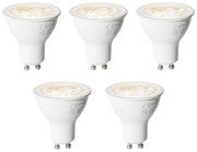 Sada 5 ks GU10 dimbare LED lamp 6W 500 lm 3000K