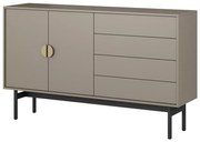 Komoda Stellia S5  (cappuccino + čierna). Akcia -20%. Vlastná spoľahlivá doprava až k Vám domov. 1099087