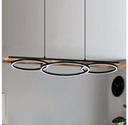 Eglo 99624-LED Stmievateľný luster BOYAL 2xLED/12,5W/230V+LED/15,5W hnedá/čierna