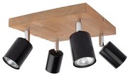 Spot-Light DO2910451 - Stropné bodové svietidlo MANARA 4xGU10/5W/230V borovica