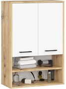 Kúpeľňová skrinka FIN H934 W64 2D 1P dub artisan / biela