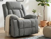 Kreslo s elektrickým polohovaním Christine, šedá látka%