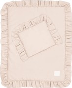 Sada do postieľok s volánom krémová 50x65cm