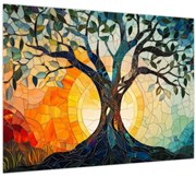 Obraz – Mozaika – slnko a strom I. (70x50 cm)