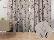 Biante Bavlnený záves Sandra SA-437 Popínavé listy na sivom 150x140 cm