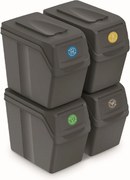 PROSPERPLAST Sada odpadkových košov SORTIBOX, 4x20l