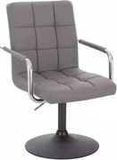 LuxuryForm DESIGN Stolička VERONA na čiernom tanieri - šedá