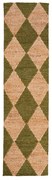 Zelený/v prírodnej farbe ručne tkaný behúň s prímesou juty 60x230 cm Effie Diamond – Flair Rugs