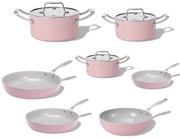 Elmich Kompletná sada keramického riadu Vital 7ks, ružová