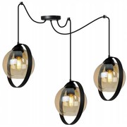 Závesné svietidlo Haga Ring Spider, 3x medové sklenené tienidlo (výber z 3 farieb uchytenia)