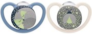 NUK Dojčenský cumlík NUK Space Nights 6-18m 2ks/BOX chlapec