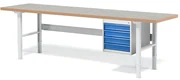 Dielenský stôl SOLID, 4 zásuvky, nosnosť 750 kg, 2500x800 mm, vinyl