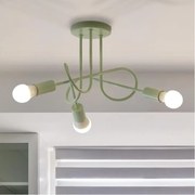 Prisadený luster OXFORD 3xE27/15W/230V zelený