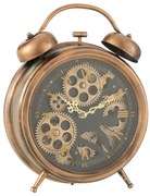 Medené antik kovové hodiny v tvare budíka Gears - 27*8*33 cm