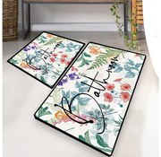 SADA 2x Kúpeľňová predložka 60/100 cm pestrofarebná