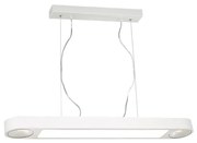 Závesné svietidlo Luce, 1x biele kovové tienidlo, w