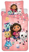 Bavlnené detské obliečky na jednolôžko 140x200 cm Gabby's Dollhouse - Jerry Fabrics