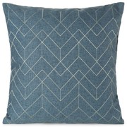 DEKORAČNÁ OBLIEČKA NA VANKÚŠ MILA1 45X45 CM MODRÁ