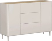 Komoda Elivo 150 cm so zásuvkami na nožičkách - kašmír / olejovaný dub