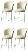 Súprava barových stoličiek Alte Cream and White, 4 ks, 4 ks