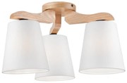 Prisadený luster ANDREA 3xE27/60W/230V dub/biela