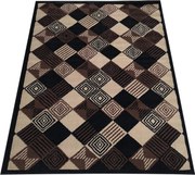 DY Hnedý koberec s geometrickým vzorom Alfa 17 Rozmer: 120x170 cm