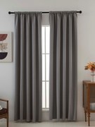 Blackout závesy Ricardo sivohnedé - 140 x 250 cm (2ks) - riasiaca stuha