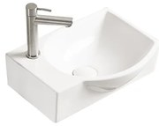 Mexen Mista, umývadlo na dosku, pravé, 40 x 28 cm, biela, 22174000R