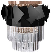 Toolight Toolight, stropné svietidlo 6xE14, APP1309-C, čierna-ružové zlato, OSW-52100