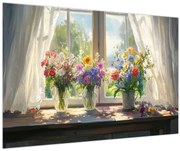 Obraz - Kytica pri okne (90x60 cm)