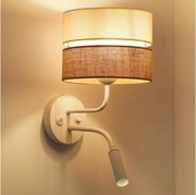 Brilagi - Nástenná lampa ROYAL YUTE 1xE27/15W/230V + 1xG9/6W béžová/krémová/biela