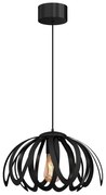 Luster na lanku ORCHID 1xE27/60W/230V čierna