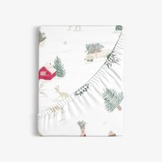 Goldea vianočná bavlnená napínacia plachta - tradičné vianoce 80 x 200 cm