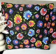 INTERMEDIC SK Obliečka na vankúšik Folklór Čierny Kvet 40x40cm