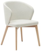 Krémovobiele čalúnené jedálenské kreslo Darice – Kave Home