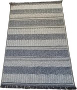 Pruhovaný koberec v boho štýle Boho 878-S – sivo-béžový Rozmer: 60x100 cm