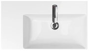Cersanit Inverto umývadlo nábytkové/na dosku 80,5 x 45,5 cm, s prepadom ľavé, Biela, K671-016