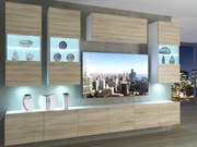 Obývacia stena 300 cm Belini dub sonoma Imperium5  IMP 5/5/W/DS/0/0