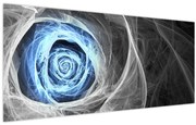 Obraz - Abstraktné ruže modrá (120x50 cm)