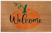 Rohožka Welcome (tekvica) 105665 – na von aj na doma, 45x75, oranžová, chodba / predsieň, Hanse Home
