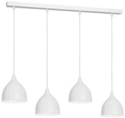 Luster na lanku NOAK 4xE27/15W/230V šedá