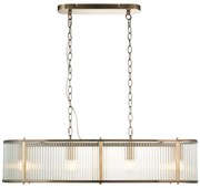 Endon 110945 - Luster na reťazi RIDGETON 4xE14/6W/230V mosadz/číra