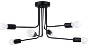 Stropné svietidlo Norah 6, čierne telo svietidla