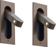 Sada 2 moderných nástenných svietidiel tmavý bronz vrátane LED a portu USB-C - Hilton