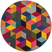 Flair Rugs, Kusový koberec Spectrum Dynamic Multi kruh, 160x160 (priemer) kruh, viacfarebná, obývacia izba