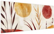 Obraz - Rastliny a kruhy (120x50 cm)