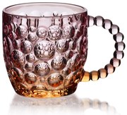Skleněný hrnek VINI PEARL 350 ml fialový/hnědý
