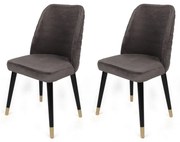 Súprava jedálenských stoličiek Hugo Anthracite and Black, 2 ks
