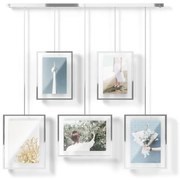 Kovové rámčeky na stenu v striebornej farbe v súprave 5 ks 66x69 cm Exhibit – Umbra